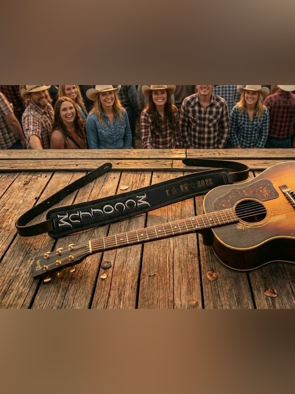 Parker McCollum - “McCollum”tooled leather Radio strap January 1st 2023